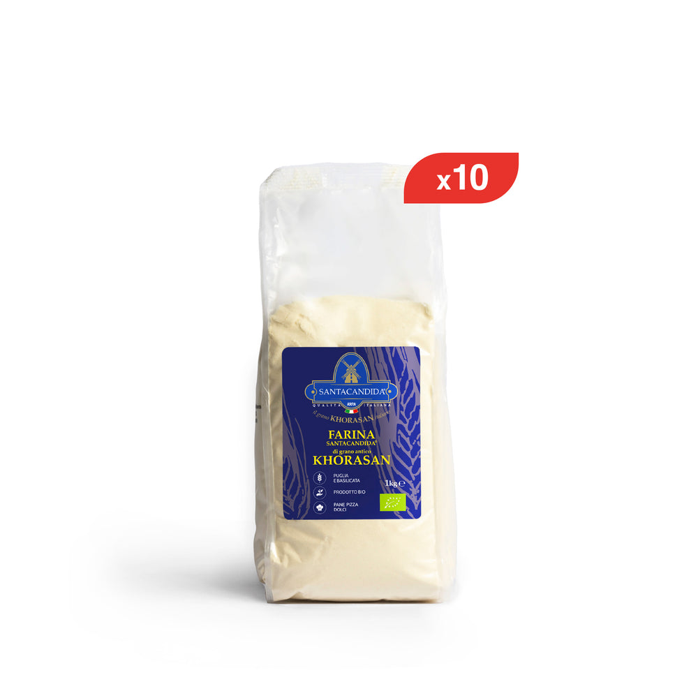 <tc>1kgx10
Flour Box of organic Khorasan wheat</tc>